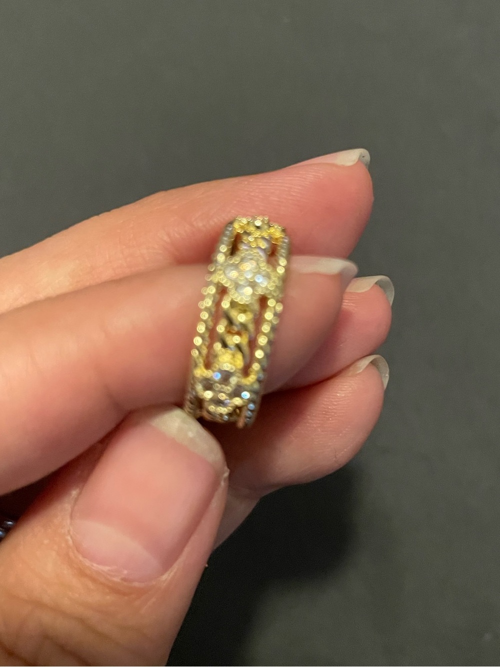 New - 14k gold plated clover ring